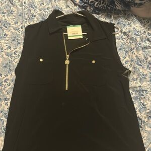 Gold and black Anne Klein top